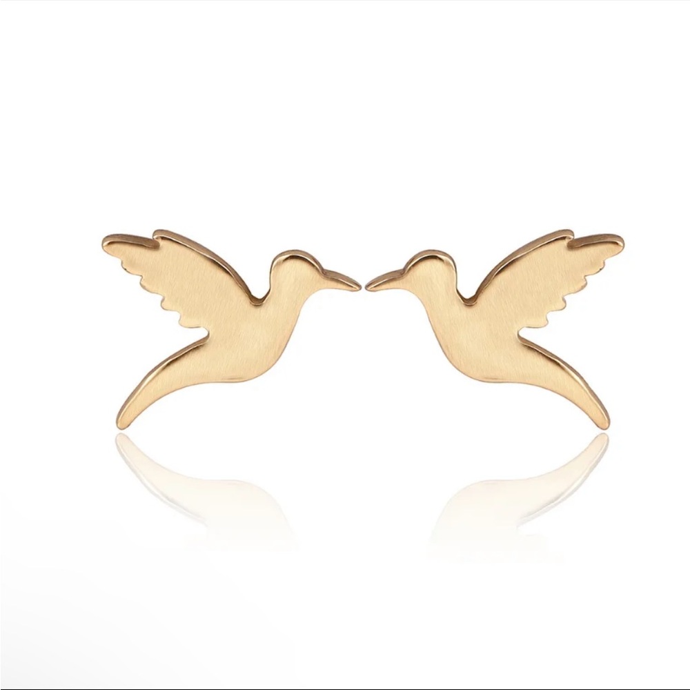 Rose Gold Dove Earrings